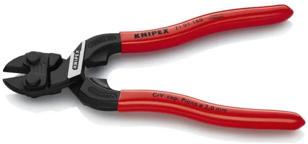 Knipex KNIPEX CoBolt® S Kompakter Bolzenschneider schwarz atramentiert, mit Kunststoff überzogen 160 mm