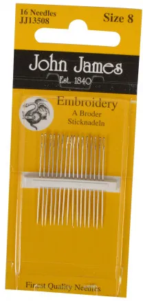 John James Sticknadeln Größe 8 - 16 Stk