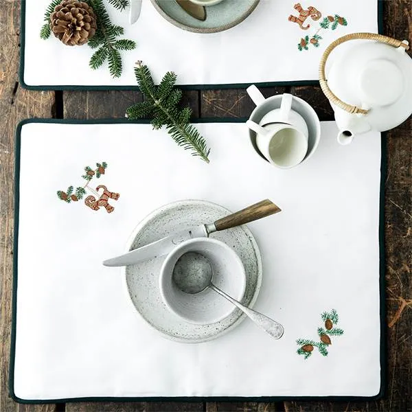 Langkilde & Søn - Weihnachtsplatzset mit Julbock - 38 x 50 cm.