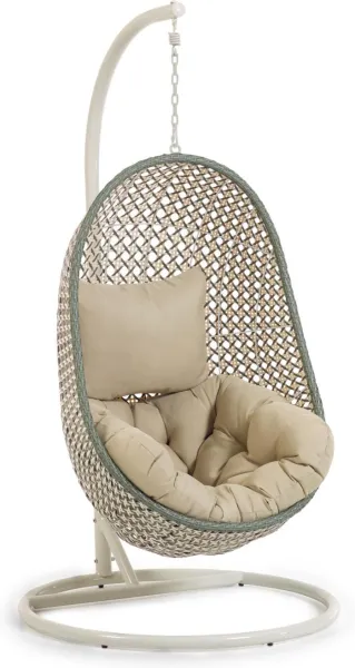 Cira, Outdoor-Hängesessel mit Gestell, grün, H197x105x105 cm