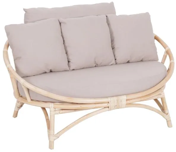 Muscat 2 Pers. Loungeset Grau 127x102x70cm