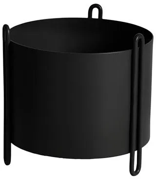 Woud Pidestall Blumentopf Klein Schwarz