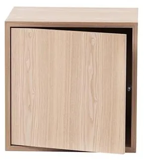 Muuto Stacked Regalsystem Mittel mit Tür Eiche