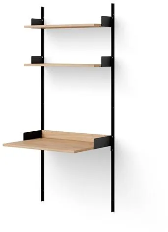 New Works Study Regal 1900 Eiche/Schwarz