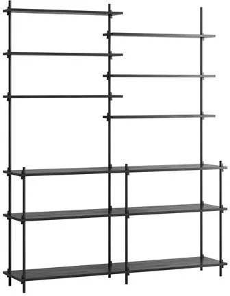 MOEBE S.200.2.D Regalsystem Schwarz/Schwarz