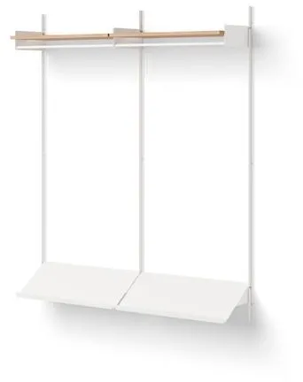New Works Wardrobe Regal 2 Eiche/Weiß