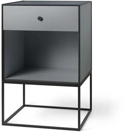 Audo Frame 49 Beistelltisch mit 1 Schublade Dunkelgrau
