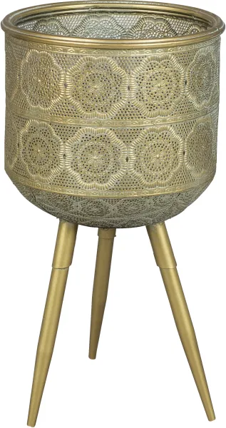 DUTCHBONE Botanischer Blumentopf M - Messing Eisen