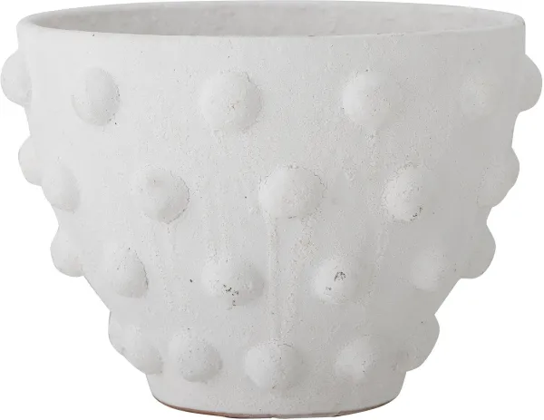 BLOOMINGVILLE Rokiya Deko Blumentopf, Weiß, Terrakotta